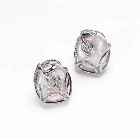 Juego de perlas de agua dulce genuinas de arena blanca