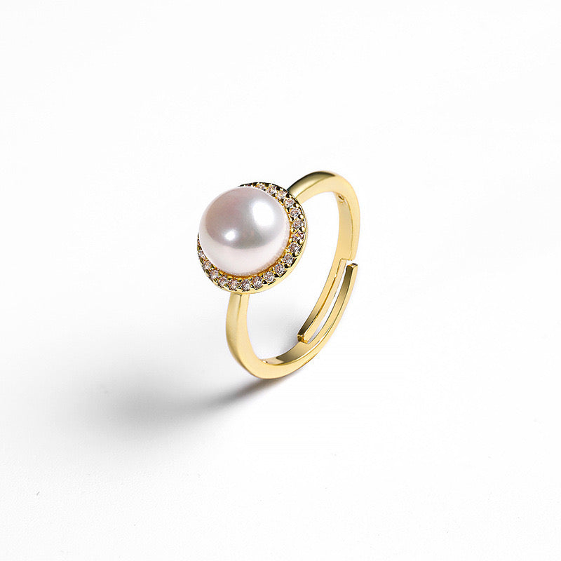Bague Galaxy en véritable perle d'eau douce