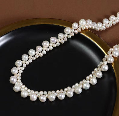 Collier Déesse de l'Éclat en Perles d'Eau Douce Véritables