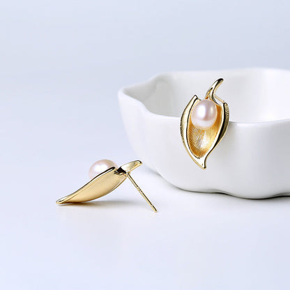 Boucles d'oreilles sirène en perles d'eau douce véritables