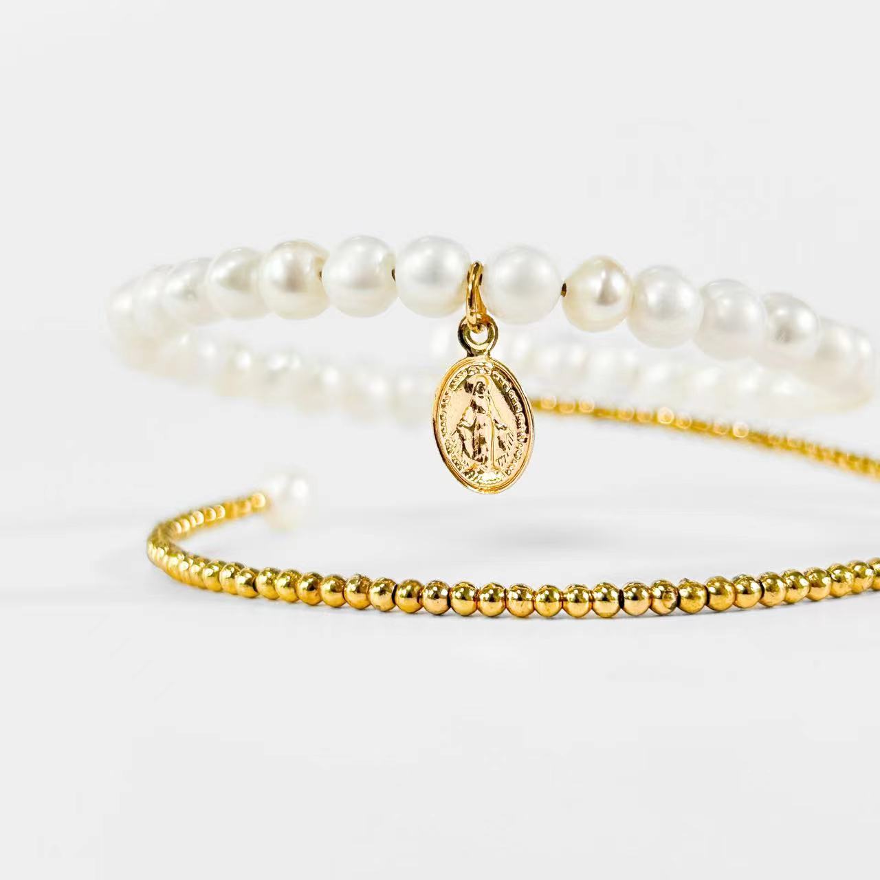 Pulsera Venus de auténtica perla barroca de agua dulce (edición limitada)