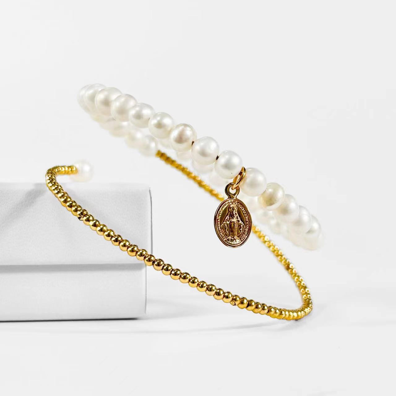 Pulsera Venus de auténtica perla barroca de agua dulce (edición limitada)