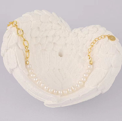 Genuine Freshwater Pearl S925 Silver Goddess Bracelet