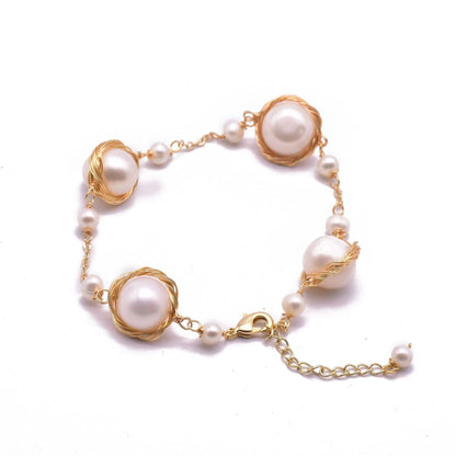 Bracelet Diana en véritables perles d'eau douce baroques
