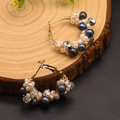 Boucles d'oreilles fruits mystérieux en véritable perle d'eau douce