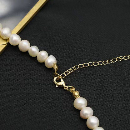 S925 Silver Genuine Freshwater Pearl Holy Flower Angel Necklace