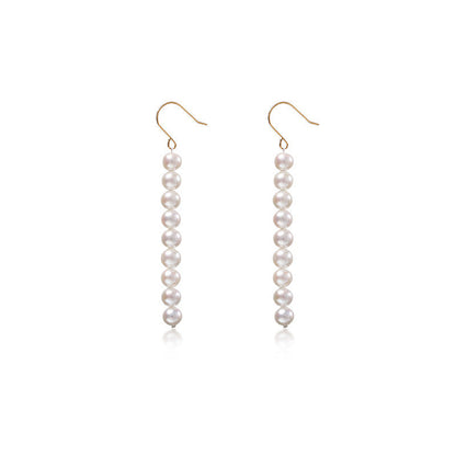 Boucles d'oreilles Augenstern en or massif 18 carats et véritables perles d'eau douce