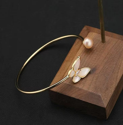Genuine Freshwater Baroque Pearl Butterfly Bracelet (Limited Edition)