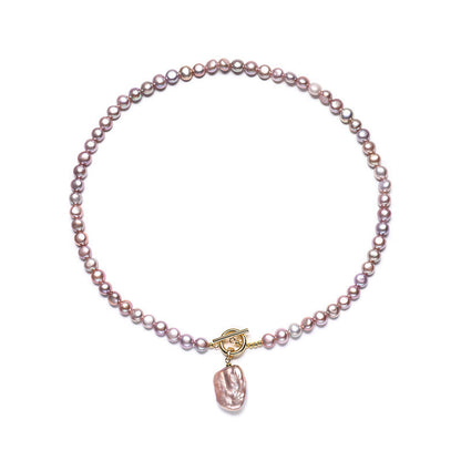 Genuine Baroque Pearl Solid S925 Silver Icey Necklace