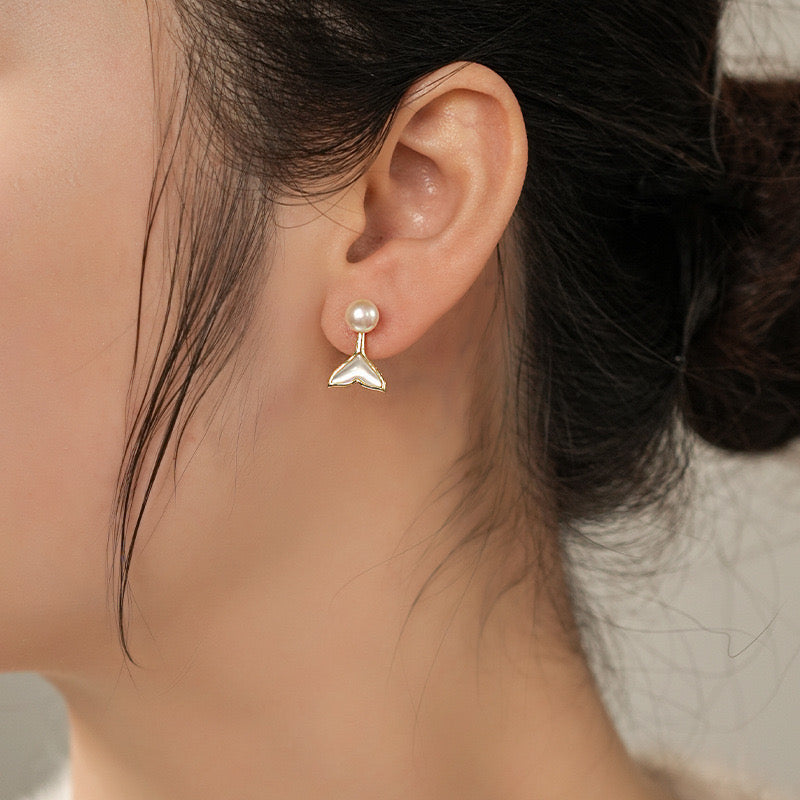 Genuine Freshwater Pearl Mermaid Earrings