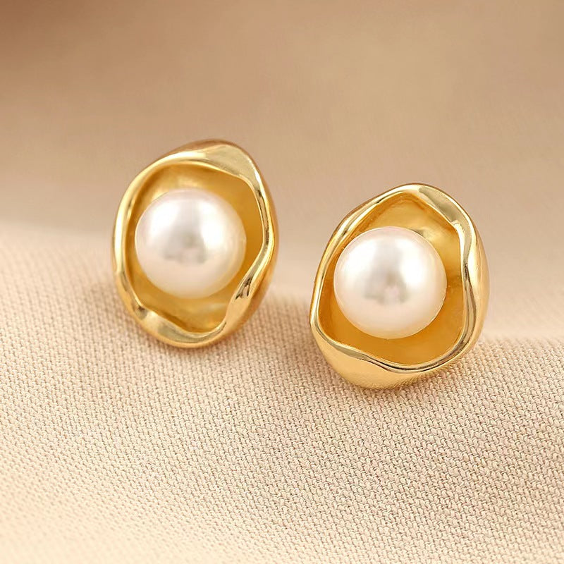 Boucles d'oreilles Freda en véritable perle d'Akoya