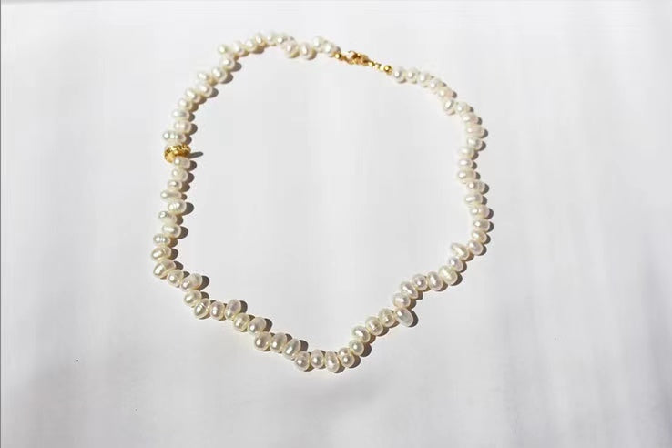 Ensemble de perles d'eau douce authentiques de l'Himalaya