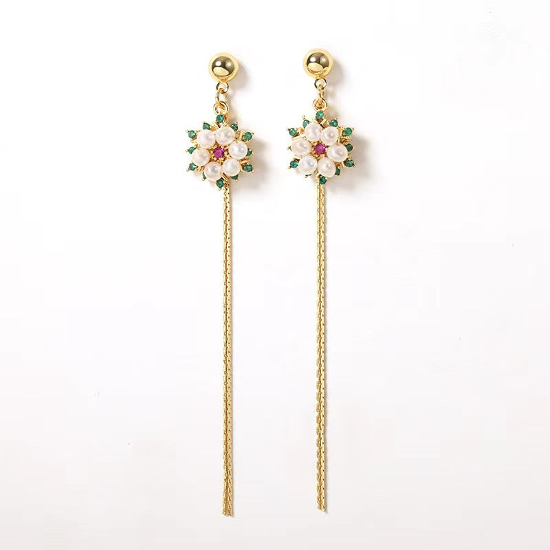Boucles d'oreilles en perles d'eau douce véritables