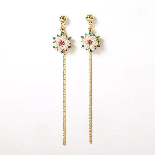 Boucles d'oreilles en perles d'eau douce véritables