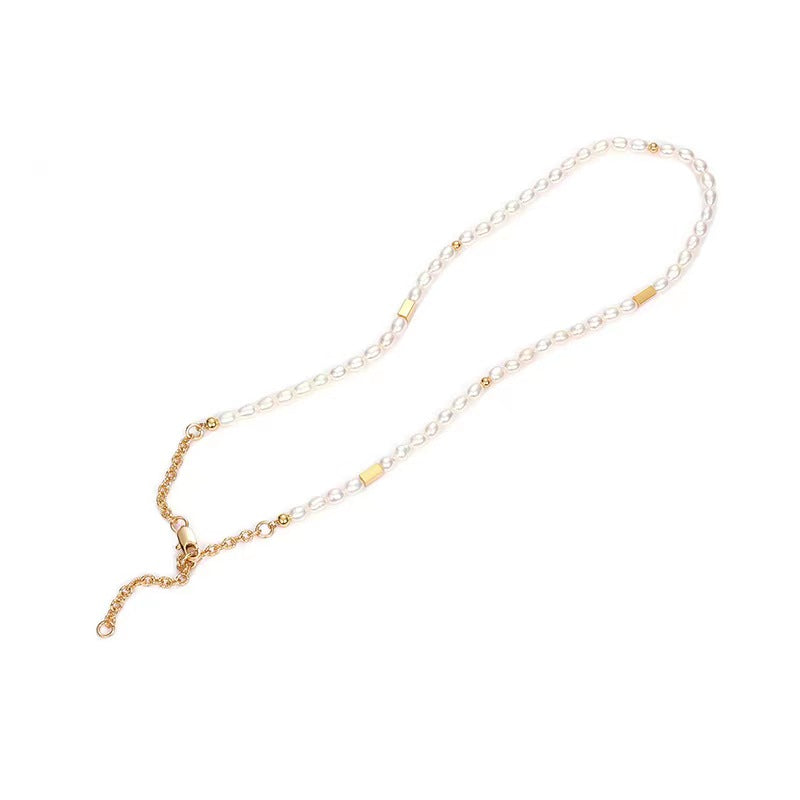 Collar de perlas de agua dulce auténticas Corda