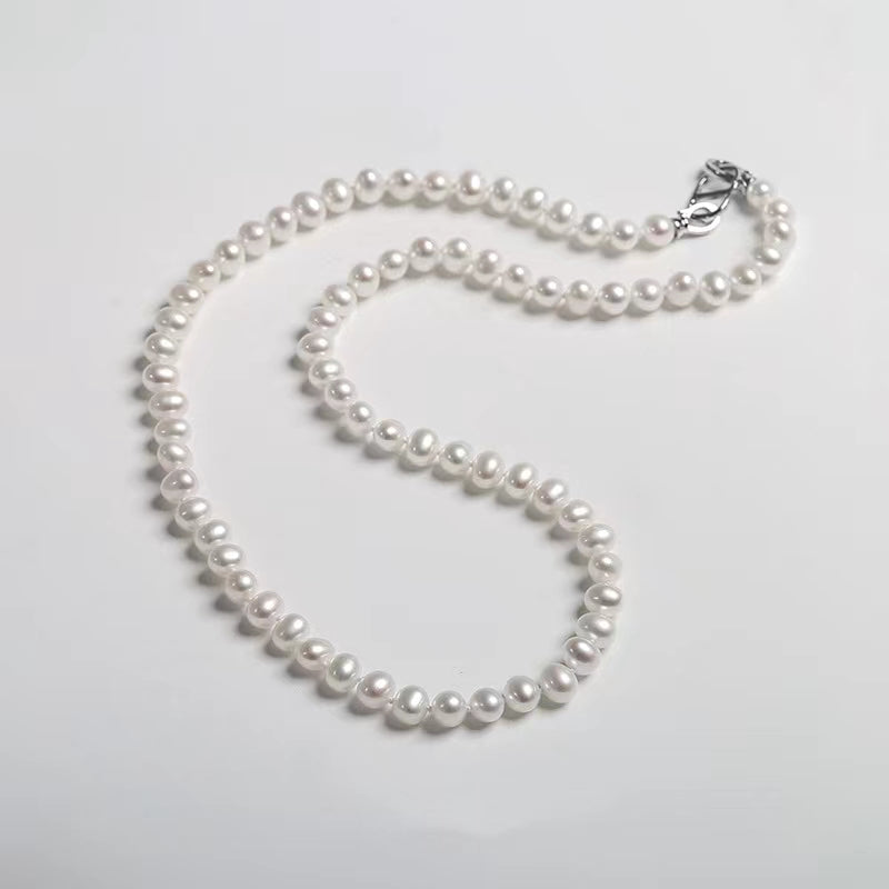 Collar de ludivoína con perlas de agua dulce genuinas