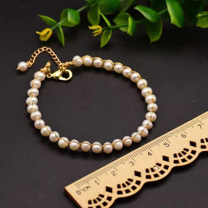 Bracelet Demi-Perle d'Eau Douce Véritable (Édition Limitée)