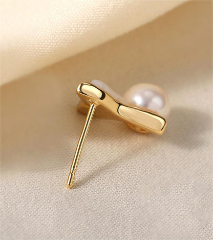 Boucles d'oreilles sirène en perles d'eau douce véritables