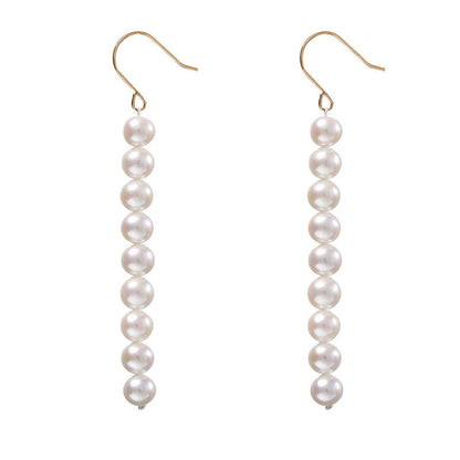 Boucles d'oreilles Augenstern en or massif 18 carats et véritables perles d'eau douce