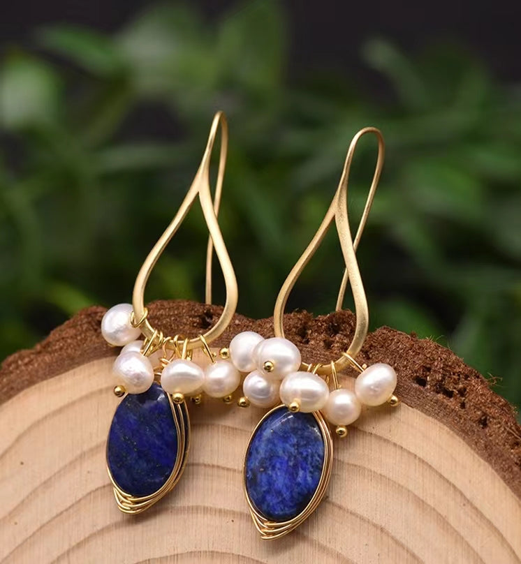 Genuine Freshwater Baroque Pearl / Genuine  Freshwater Pearl Forest Department Earrings