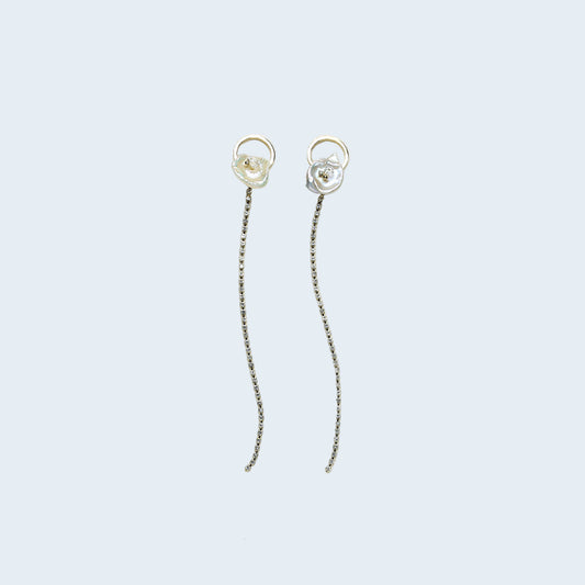 Boucles d'oreilles Love en perles d'eau douce véritables et cristal