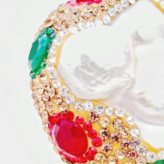 Bague Drezner en véritable perle baroque naturelle et tourmaline naturelle